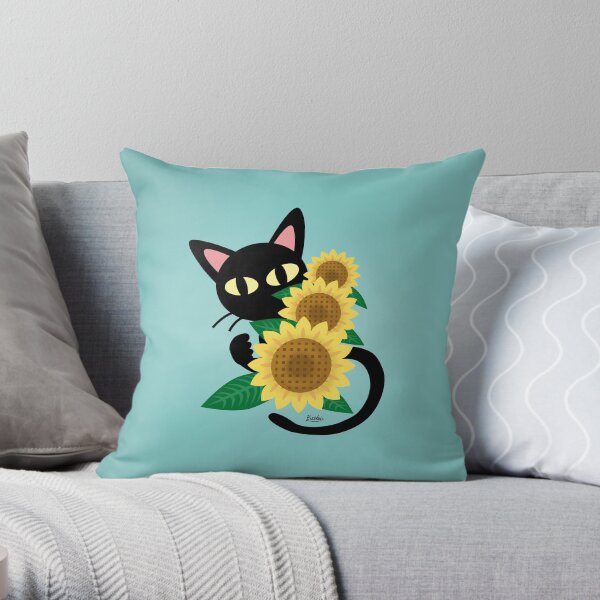 Whim with Sunflower Throw Pillow