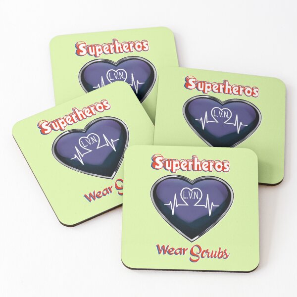Item preview, LVN Nurse Superheros Wear Scrubs EKG First Responders designed and sold by lorrinani.