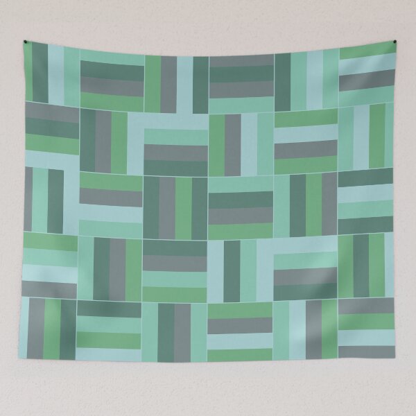Item preview, Jade Green Basketweave Pattern designed and sold by HomeLivingCo.