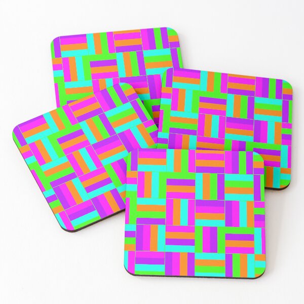 Item preview, Neon Basketweave Pattern designed and sold by HomeLivingCo.