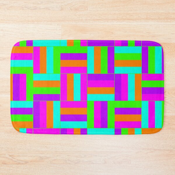 Item preview, Neon Basketweave Pattern designed and sold by HomeLivingCo.