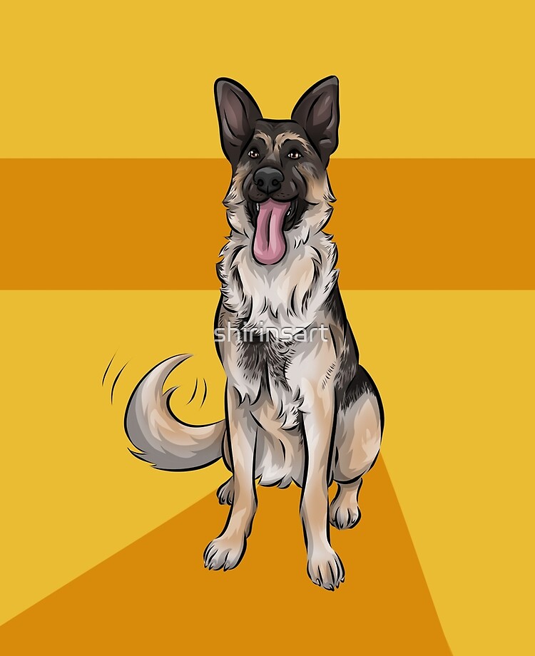 Goodest Boy Cute German Shepherd Alsatian Yellow Background Ipad Case Skin By Shirinsart Redbubble