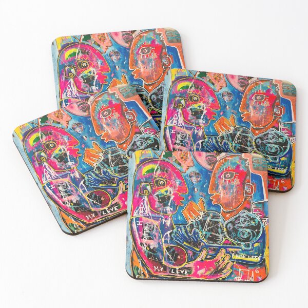 Item preview, Neo-expressionism, brut art, spontaneous art, black and colors, free figuration designed and sold by dugardeyn.