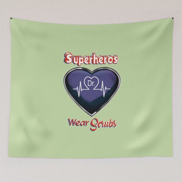 Item preview, Doctor Superhero wear Scrubs  EKG Physician First Responder designed and sold by lorrinani.