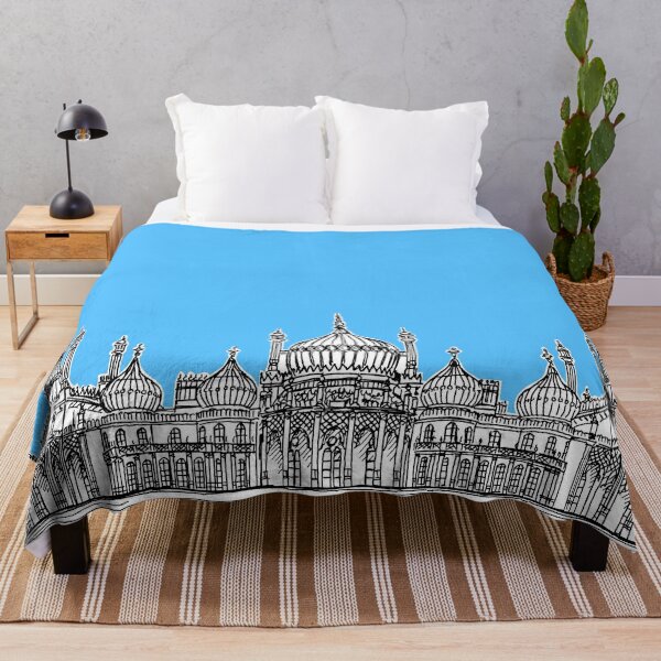 Item preview, Brighton Royal Pavilion Facade Drawing ( Pale blue version ) designed and sold by Adam Regester.
