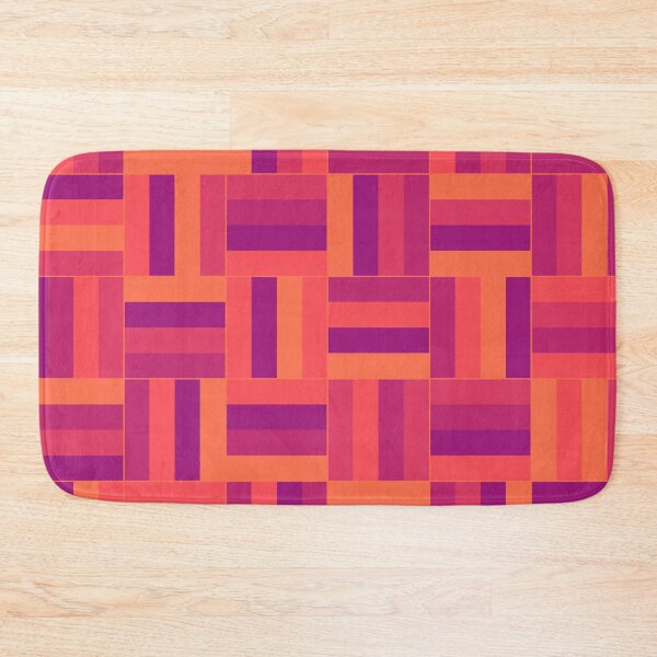 Item preview, Purple & Orange Sunset Basketweave Pattern designed and sold by HomeLivingCo.
