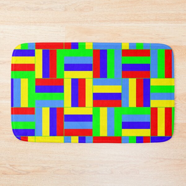 Item preview, Rainbow Basketweave Pattern designed and sold by HomeLivingCo.