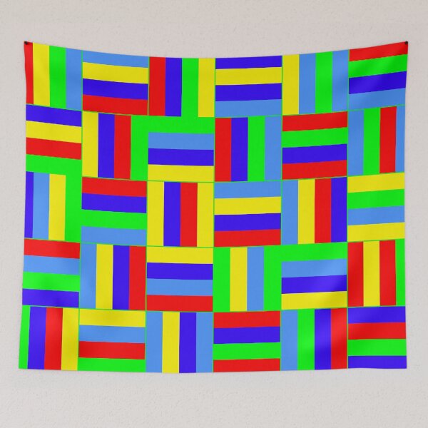 Item preview, Rainbow Basketweave Pattern designed and sold by HomeLivingCo.