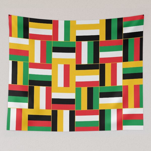 Item preview, Rasta Vibes Basketweave Pattern designed and sold by HomeLivingCo.