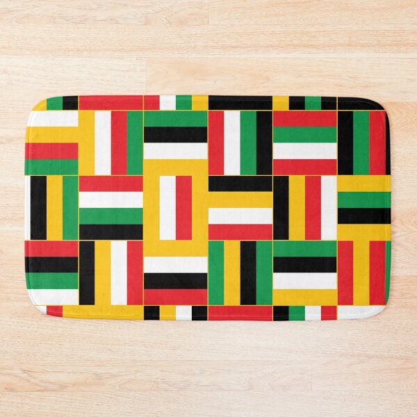 Item preview, Rasta Vibes Basketweave Pattern designed and sold by HomeLivingCo.