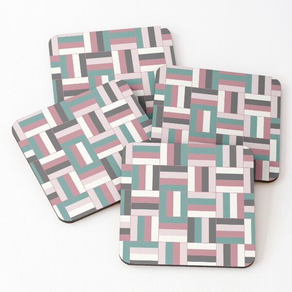 Item preview, Rose Watercolor Basketweave Pattern designed and sold by HomeLivingCo.