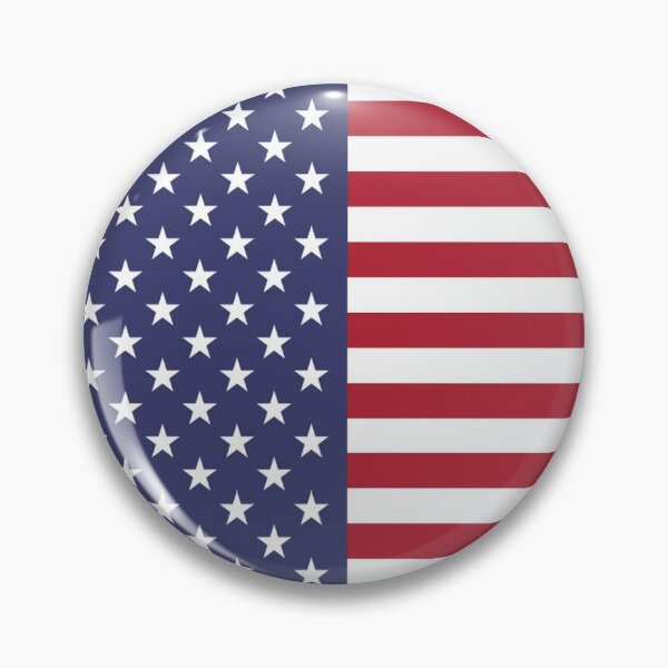 American Flag Pin Button Badge Pin For Sale By Deanworld Redbubble 7514
