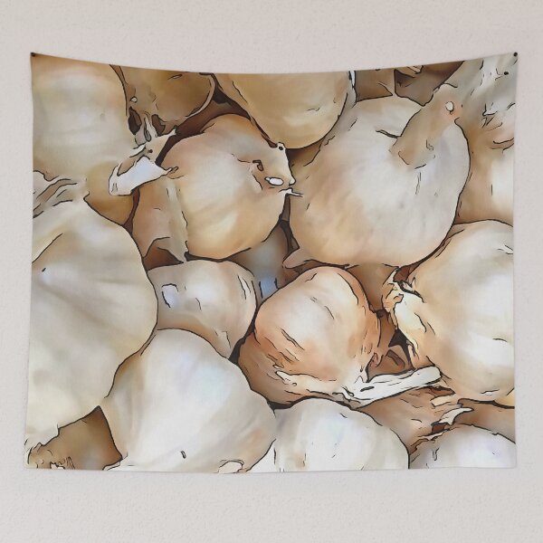 Item preview, Garlic Bulbs Artistic Black Outline Art designed and sold by taiche.