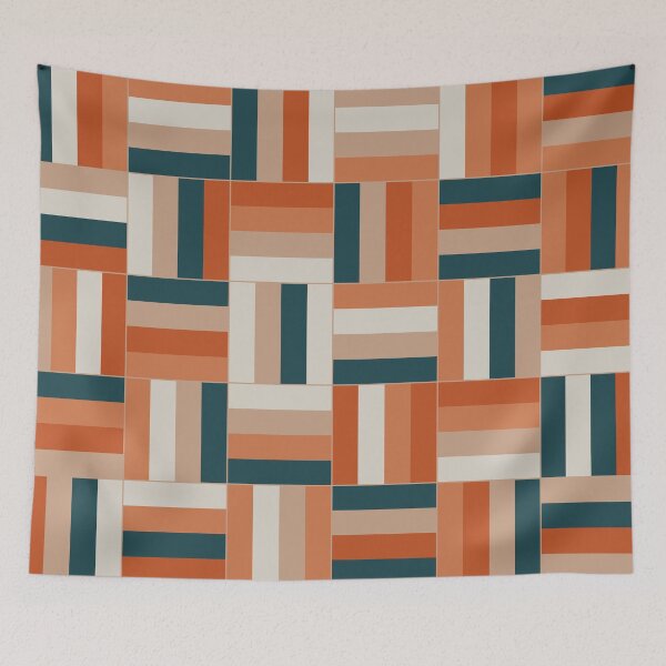 Item preview, Terracotta Basketweave Pattern designed and sold by HomeLivingCo.