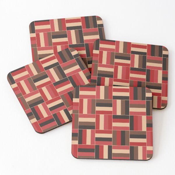 Item preview, Velvet Coffee Basketweave Pattern designed and sold by HomeLivingCo.