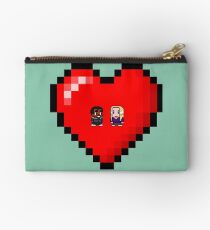 "Love in 8-bit": Britta and Troy (Style A) Studio Pouch