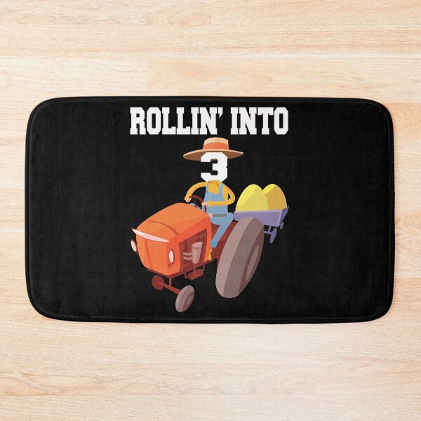Item preview, Rollin Into 3 Years Old Tractor 3rd Birthday Boys Party design designed and sold by Grabitees.