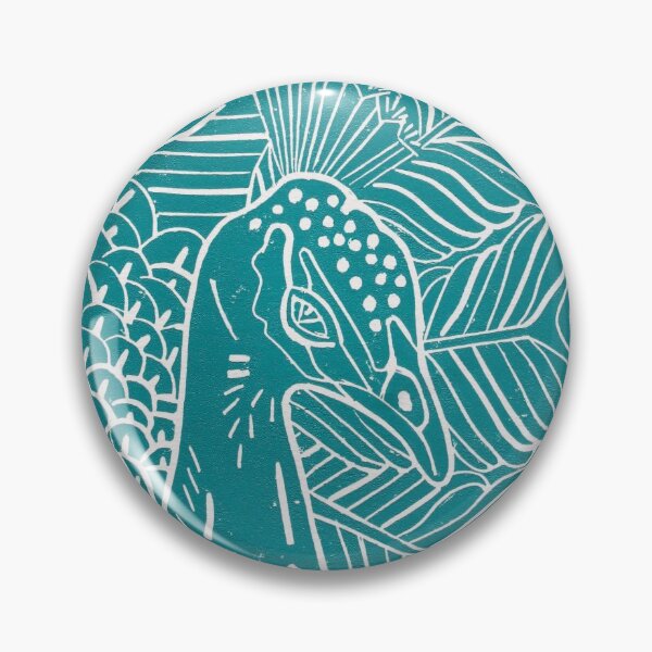 Item preview, Peacock Linocut in Teal designed and sold by Adam Regester.
