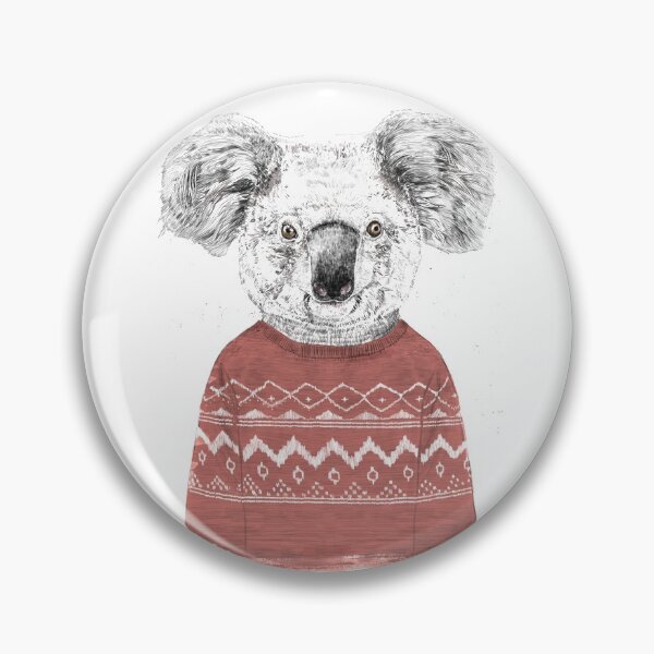 Winter koala (red) Pin