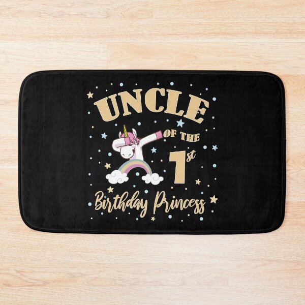 Item preview, Uncle Of The 1st Birthday Princess Girl Unicorn B-day graphic designed and sold by Grabitees.