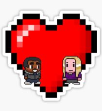 "Love in 8-bit": Britta and Troy (Style B) Sticker