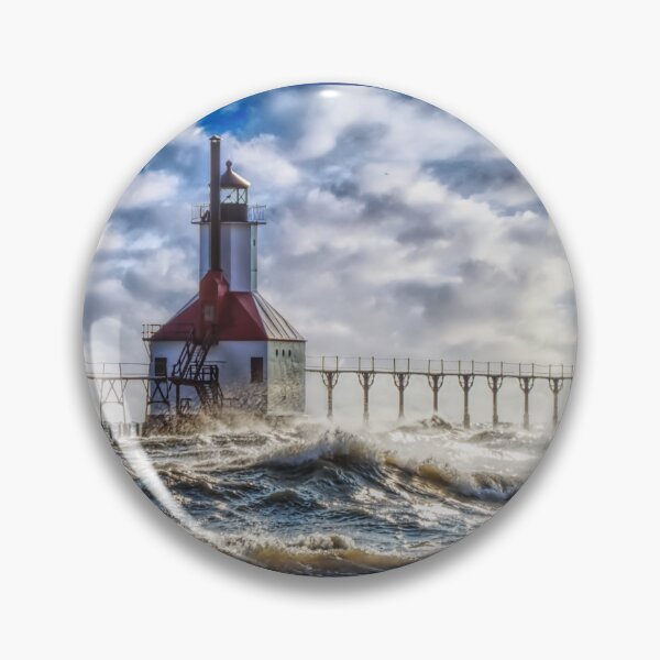 Item preview, Storm At St Joseph Lighthouse designed and sold by mljdwhite.