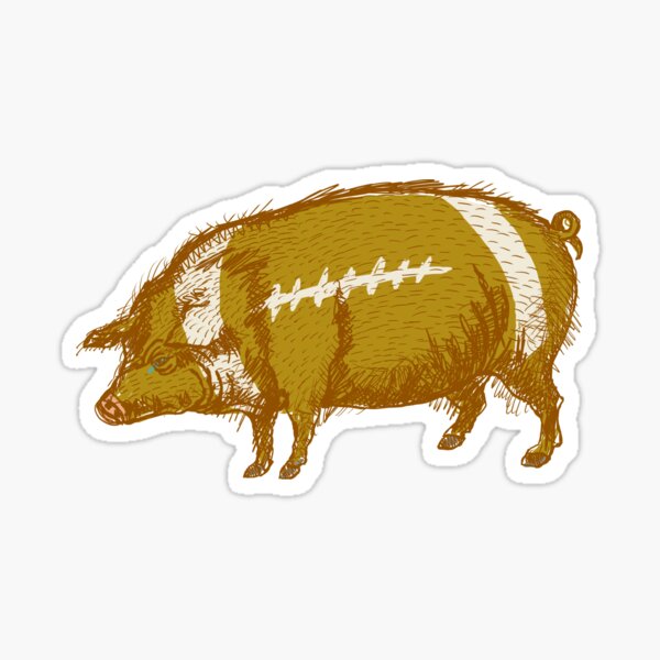 Pig Skin Football Sticker