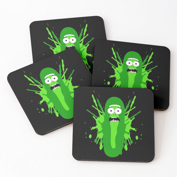 Pickle Rick Coasters (Set of 4)