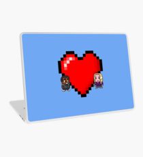 "Love in 8-bit": Britta and Troy (Style C) Laptop Skin