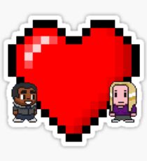 "Love in 8-bit": Britta and Troy (Style C) Sticker