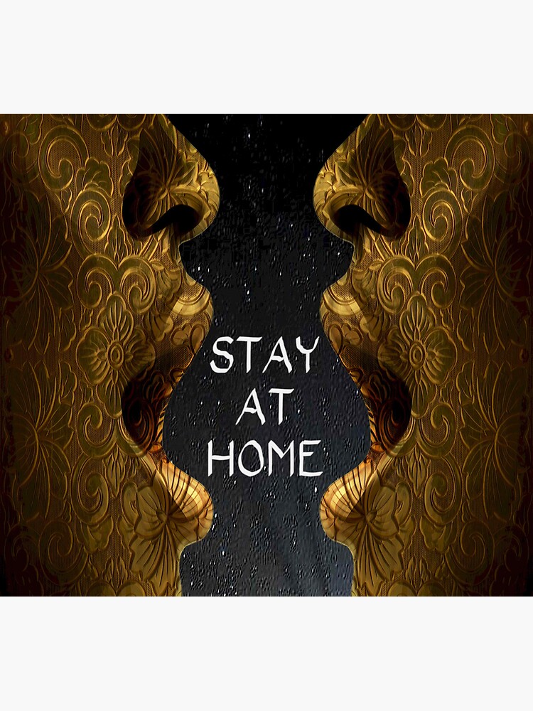 Thumbnail 3 of 3, Sticker, Stay At Home designed and sold by Vk91.