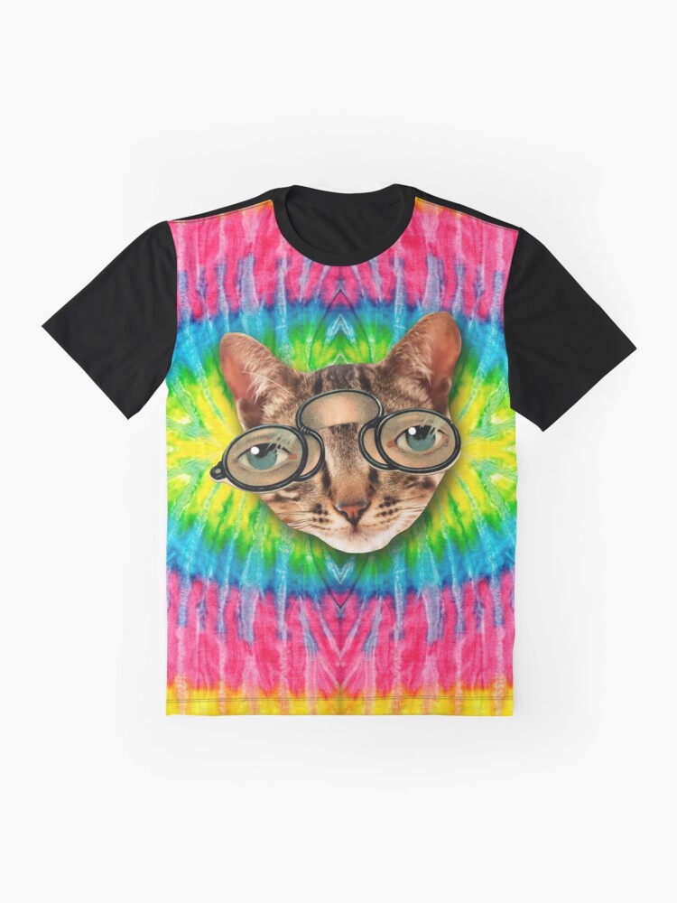 Tye dye cat outlet shirt