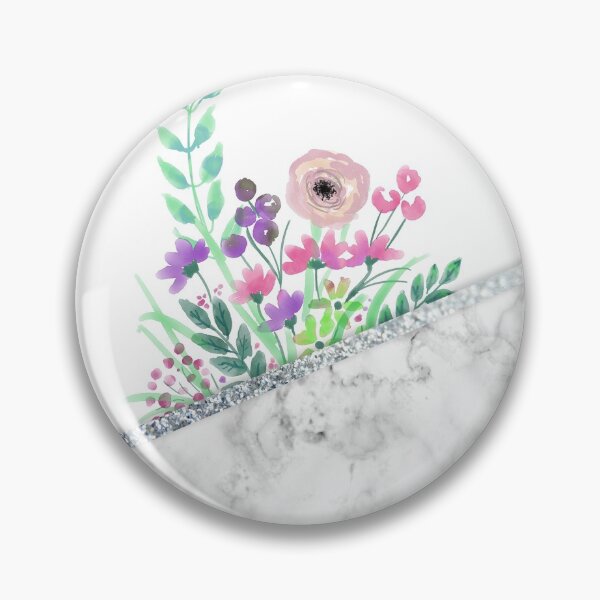 Item preview, MINIMAL SILVER FLORAL MARBLE designed and sold by GloriaSanchez.
