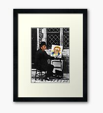 Sketching in Old Belgium Framed Print