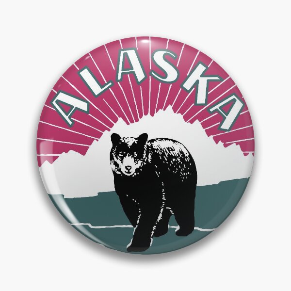 Item preview, Retro Alaska travel ad, bear designed and sold by aapshop.