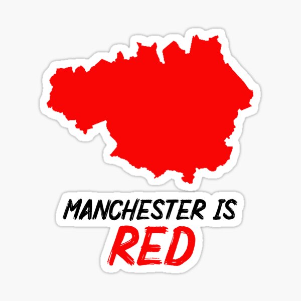"Manchester is red , sport football , white Tshirt for men and women