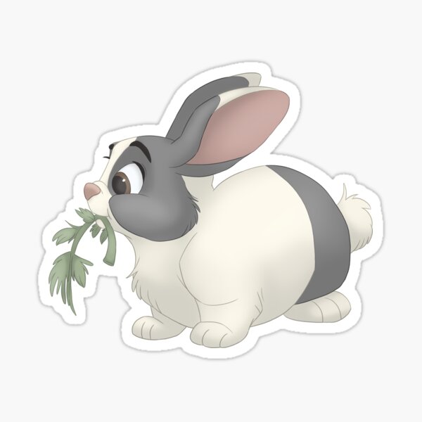 Dutch bunny eating Sticker