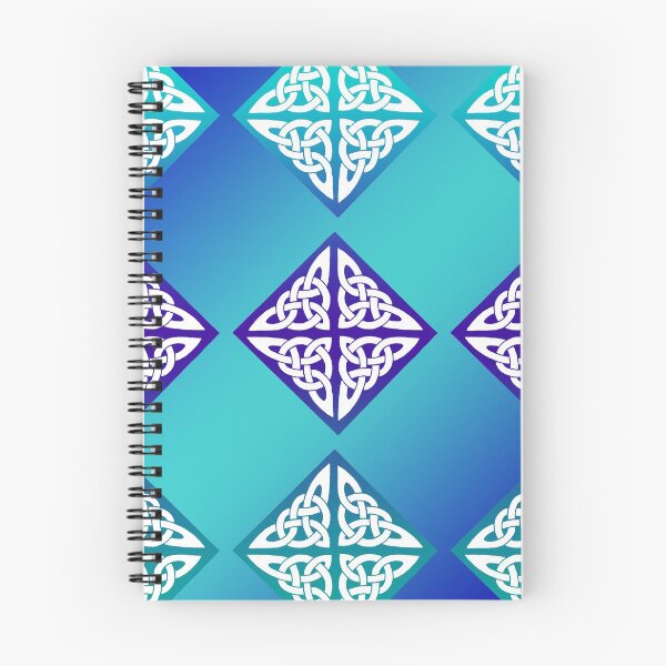 Item preview, Geometric Celtic Design in Turquoise, Blue and White designed and sold by Margaret MacGillivray.