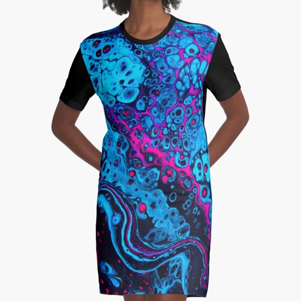 Blacklight Graphic T-Shirt Dress
