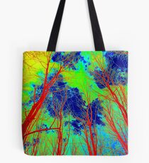 Red Trees Tote Bag