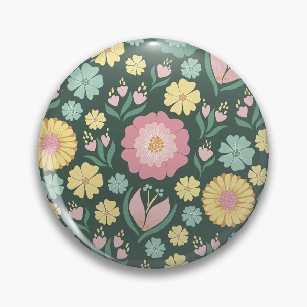 Item preview, Patrón floral rosa y verde azulado designed and sold by Calislahn.