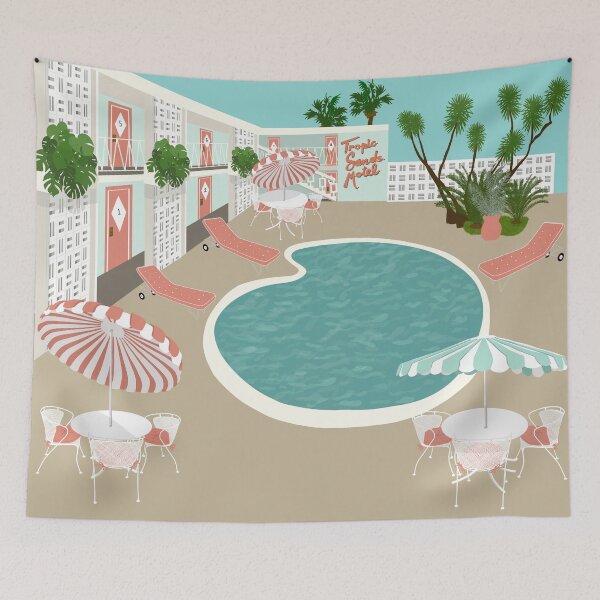 Item preview, Retro Motel Poolside  designed and sold by jenbucheli.