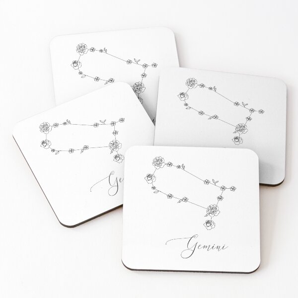 Item preview, Gemini zodiac constellations line drawing. Line art designed and sold by OneLinePrint.