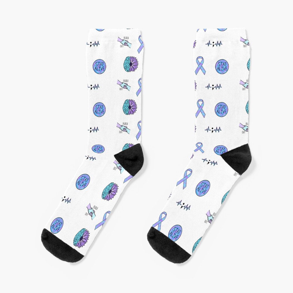 "Mental Health pack " Socks by Kami725 Redbubble