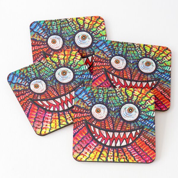 Item preview, Funny Crazy Monster Smile Rainbow designed and sold by Dinalevinart.