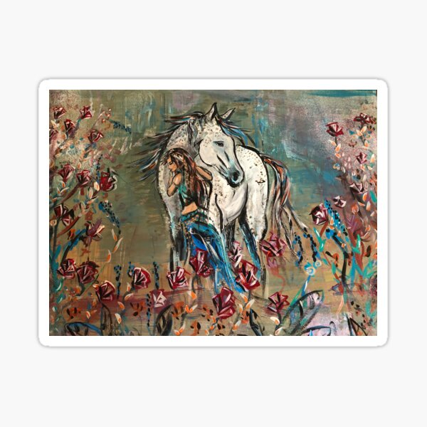 Encounter in the moon field Sticker