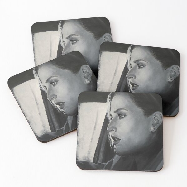 Item preview, Dana Scully Gillian Anderson Driving Car Original B/W Painting designed and sold by storybycorey.
