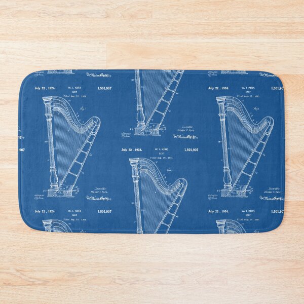 Item preview, Harp Patent 1924 - White designed and sold by InkedArtPrints.