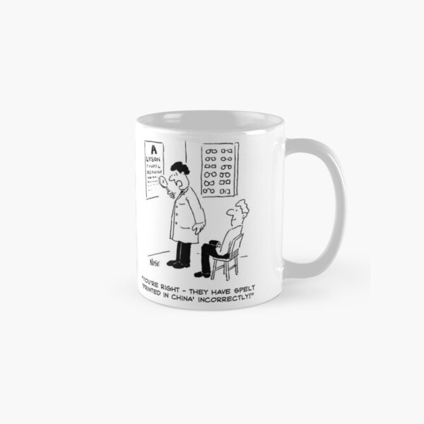 Optician's Eye Test Wall Chart has a Mistake Classic Mug