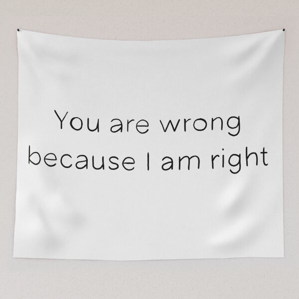 Item preview, you are wrong because I am right designed and sold by pavaniglia.